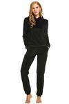 Hotouch Women's Solid Velour Sweatsuit Set Hoodie and Pants Sport Suits Tracksuits