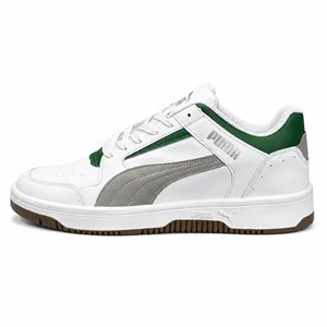 کفش کتانی مردانه و بزرگپا مدل پوما سفید طوسی سبز Puma