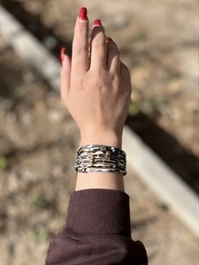 دستبند چرمی چند لاین زنانه کد dsc10010 گالری موژان حیدری