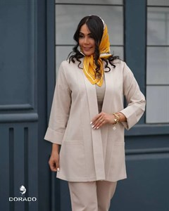 کت لینن شالدار کد 1130