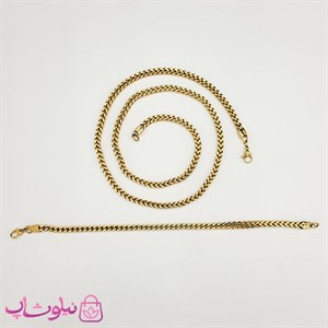 ست گردنبند و دستبند مردانه فرانکو (میرو) کد 950