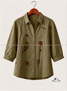شومیز سدری گلدوزی BERSHKA