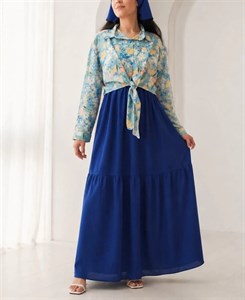 شومیز گره‌ای و دامن چین‌دار