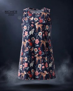 تونیک آستین‌حلقه‌ای سایز بزرگ طرح باغ