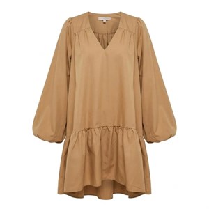 پیراهن پلاس سایز خاکی زنانه بوهو boohoo انگلستان سایز 50