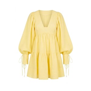 پیراهن عروسکی لیمو زنانه بوهو boohoo انگلستان سایز 38