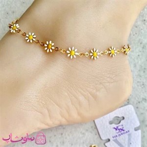 پابند زنانه YSX با طرح گل بابونه سفید زرد کد 3291
