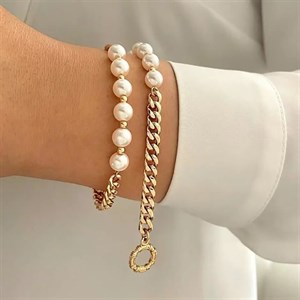 دستبند مرواریدی قفل تی ژوپینگ