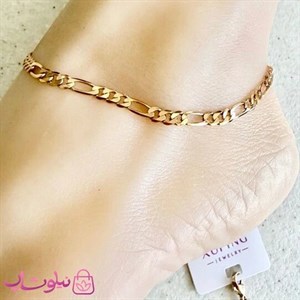پابند زنانه ژوپینگ مدل فیگارو طلایی رنگ کد 399