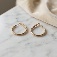 گوشواره حلقه‌ای طلایی استیل