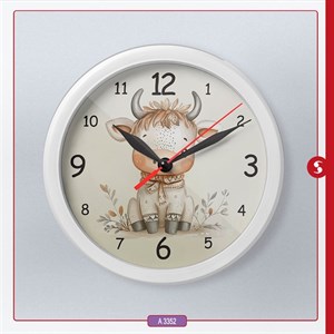ساعت دیواری اتاق کودک برند مینوریا طرح پسرانه کد p-500