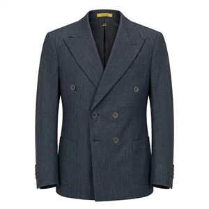 کت تک دبل برست با دیتیل تیکت پاکت مردانه برند Carvinelli