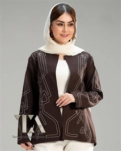 کت کوک دوزی پاپیون رنگ موکا از کالکشن تابستان 1405
