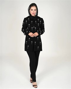کت مجلسی سارگل طرح جواهر دوزی مشکی