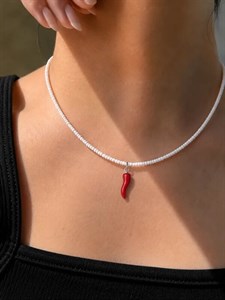 گردنبند منجوقی سفید فلفل