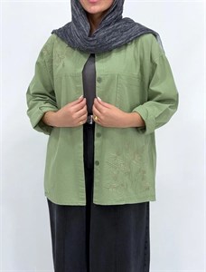 مانتو لینن گلدوزی ترمه