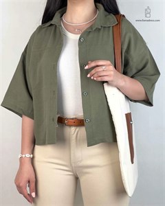 شومیز باکسی کنفی دینا
