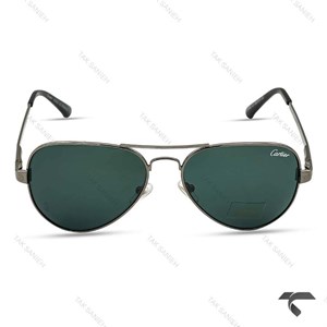 عینک آفتابی خلبانی کارتیر مردانه P2863-3 فریم نوک مدادی Cartier-9968-G