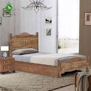 تخت خواب یک نفره مدل آرتین با کشو بدون تشک مبلمان آپادانا مدل 600773