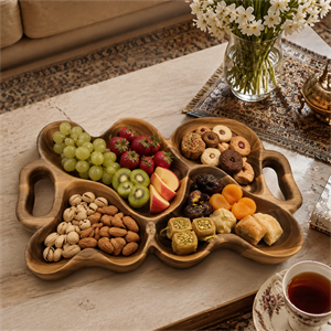 سینی اردوخوری جدید مدل دفرمه | 4 خانه | دسته دار
