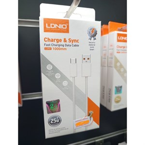 کابل تایپ سی فست شارژ 25 وات الدینیو LS902 طول 2 متر