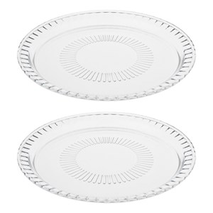 دیس کریستال دایره‌ای پذیرایی و میوه‌خوری مدل اپرا 1010 بسته 2 عددی، ساخت ایران، قابلیت شست‌وشو با دست و ماشین ظرفشویی