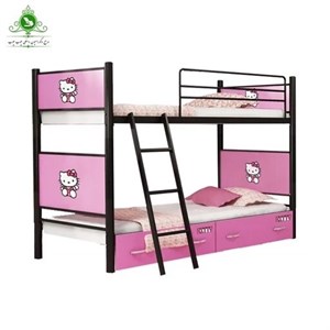 تخت خواب دو طبقه دخترانه مدل کیتی مبلمان آپادانا مدل 601360