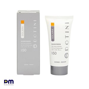 کرم ضد آفتاب فاقد چربی بی‌رنگ SPF50 دوتینی مناسب پوست چرب