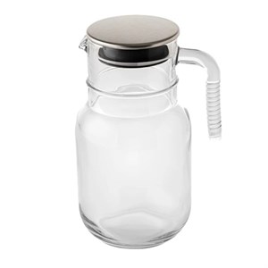 پارچ شیشه ای 1 لیتری درب استیل