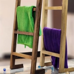 آویز حوله نردبانی پایه دار- ارتفاع 40سانتی درجه یک