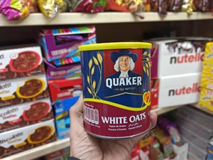 جو دو سر سفید کواکر 500 گرمی ا Quaker Imported White Oats 500 gr کارتن 24 تایی