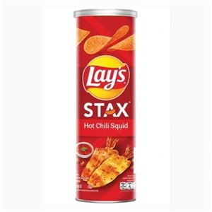 چیپس لیز استاکس Lays Stax Hot Chilli Squid با طعم ماهی مرکب چیلی تند 100 گرم