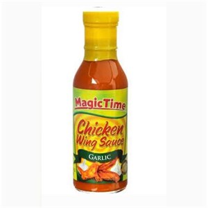 سس بال مرغ مجیک تایم سیر شیشه 354 میل magic timeمدل GARLIC ا magic time chicken wing sauce Garlic