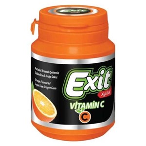 آدامس بدون قند اگزیت  Exit مدل ویتامین سی پرتقال Orange vitamin C وزن 50 گرم
