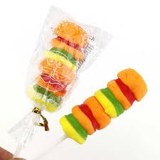 پاستیل همبرگری سیخی پک دو عددی hamburger