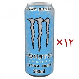نوشیدنی انرژی زا بدون شکر آبی مانستر 500 میلMonster