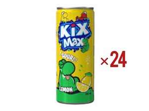 نوشیدنی گازدار کیکس مکس با طعم لیمو (250 میل) kixmax