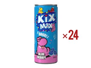 نوشیدنی گازدار کیکس مکس با طعم بلوبری باکس 24 عددی kixmax