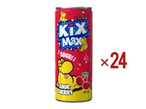 نوشیدنی گازدار کیکس مکس با طعم آلبالو 250 میل kixmax
