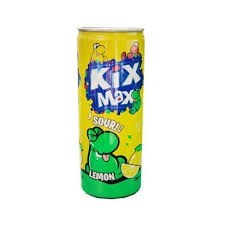 نوشیدنی گازدار کیکس مکس با طعم لیمو (250 میل)  kixmax