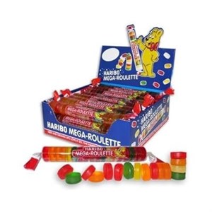 پاستیل هاریبو رولی بسته 24 عددی هر عدد 25 گرم haribo roulette