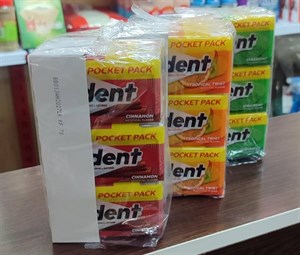 آدامس تریدنت اصلی  ۶ طعم جور کارتن 12 تایی بسته 14 عددی
