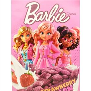کورن فلکس بالشتی باربی با طعم توت فرنگی (۳۳۵ گرم) barbie