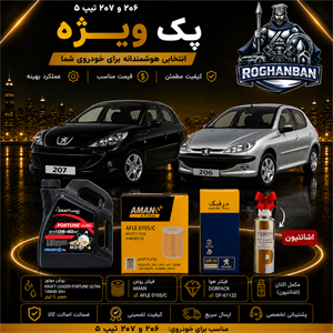 پک ویژه تعویض روغن پژو 206 و 207 تیپ 5