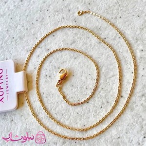 زنجیر زنانه ژوپینگ طلایی مدل دیپلمات 45 سانت کد 2591 