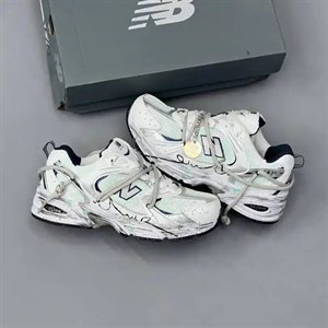 کفش نیو بالانس 530 کاستوم سفید سبز New Balance 530 Custom White Green