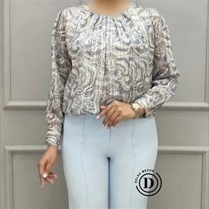 شومیز طرح دار حنا 3035