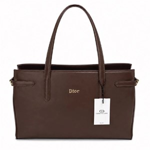 کیف وارداتی Dior چرم موکایی قهوه‌ای بزرگ/ دیور