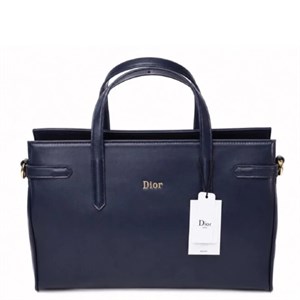 کیف وارداتی Dior چرم سورمه‌ای بزرگ/ دیور