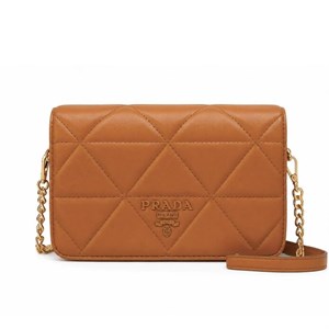 کیف وارداتی PRADA چرم خاکی کوچک / پرادا